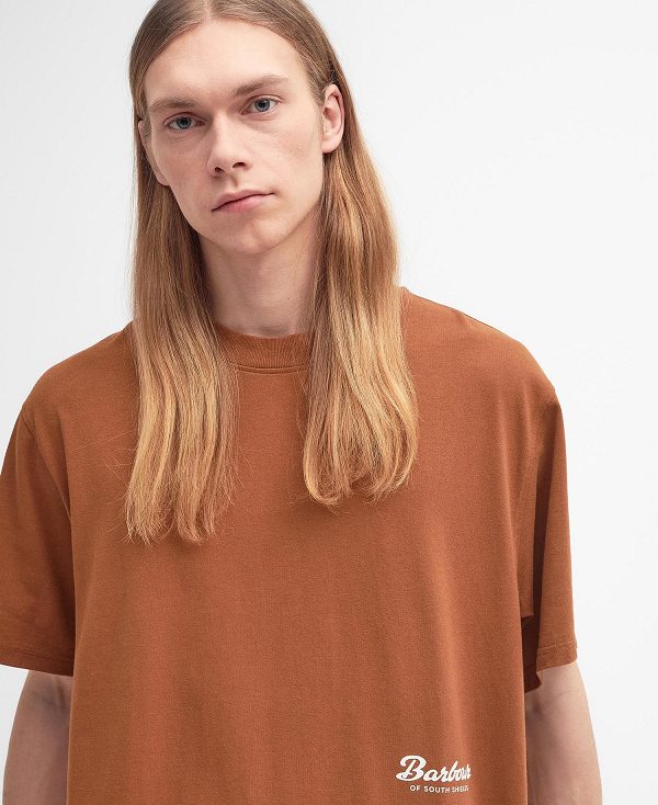 Barbour Bayard Oversized Graphic T-shirt Orange | BABO88412