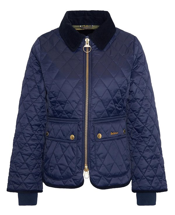 Barbour Beadnell Fitted Quilted Jacket Navy/Classic | BABO89341