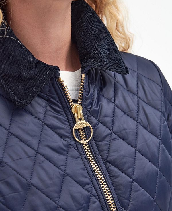 Barbour Beadnell Fitted Quilted Jacket Navy/Classic | BABO89341