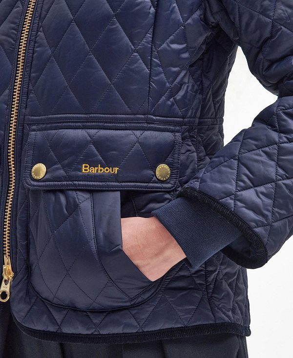 Barbour Beadnell Fitted Quilted Jacket Navy/Classic | BABO89341