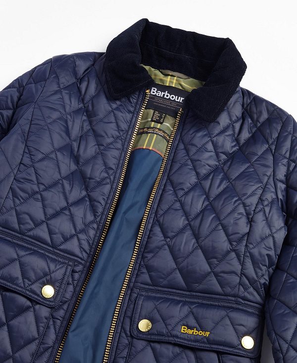 Barbour Beadnell Fitted Quilted Jacket Navy/Classic | BABO89341