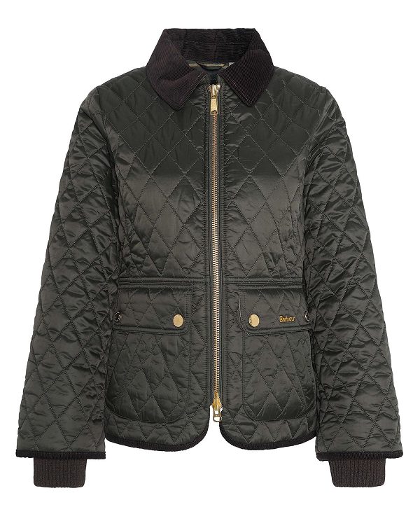 Barbour Beadnell Fitted Quilted Jacket Sage/Ancient | BABO89351