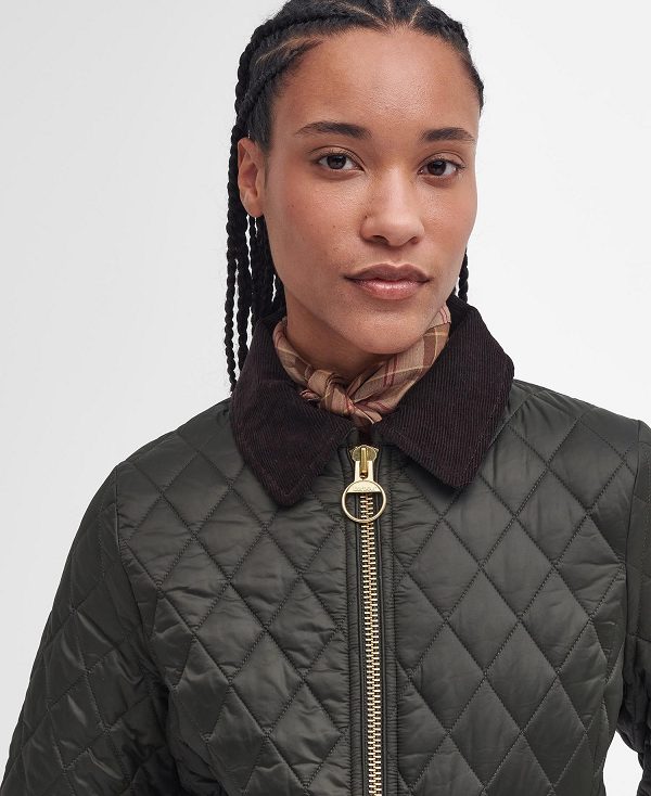 Barbour Beadnell Fitted Quilted Jacket Sage/Ancient | BABO89351