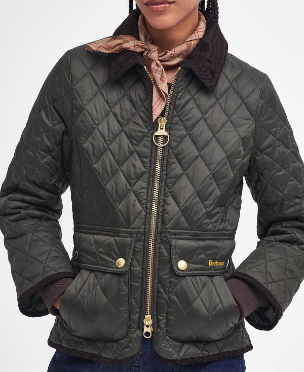 Barbour Beadnell Fitted Quilted Jacket Sage/Ancient | BABO89351