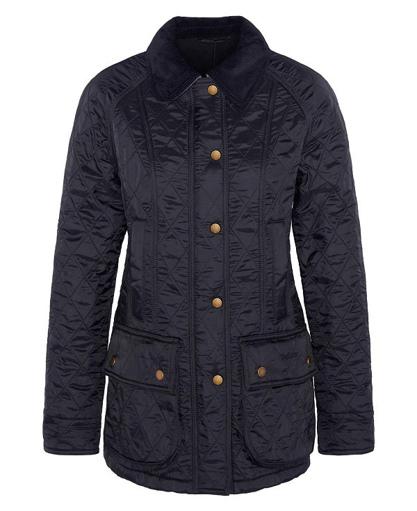 Barbour Beadnell Polarquilt Jacket Aubergine/Black | BABO89333