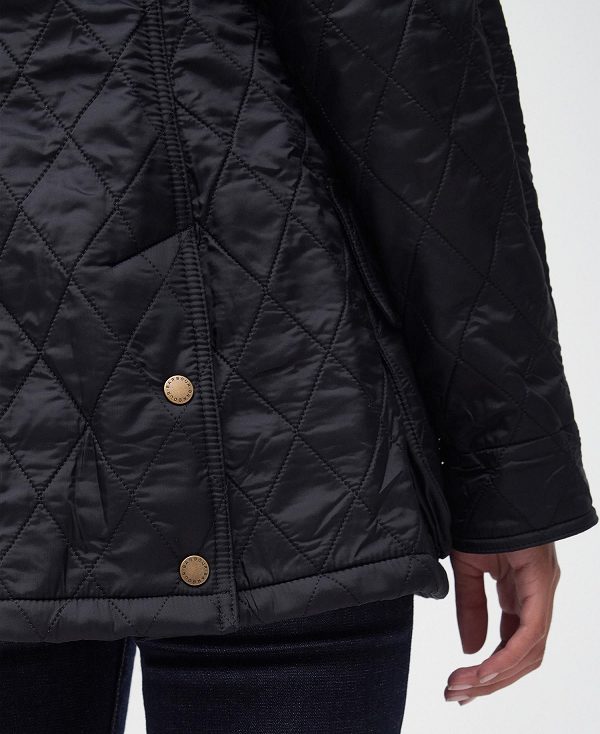 Barbour Beadnell Polarquilt Jacket Aubergine/Black | BABO89333