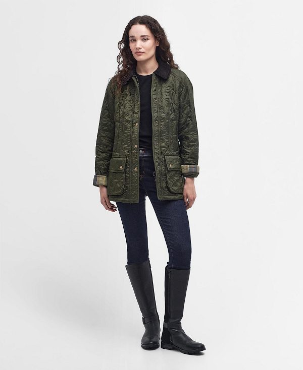 Barbour Beadnell Polarquilt Jacket Olive | BABO89326