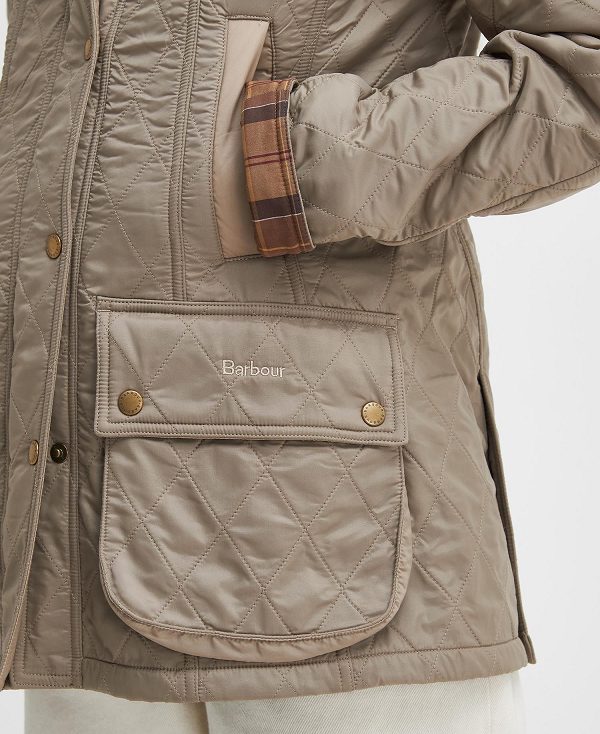 Barbour Beadnell Polarquilt Jacket Sand Dune/Brown | BABO89325