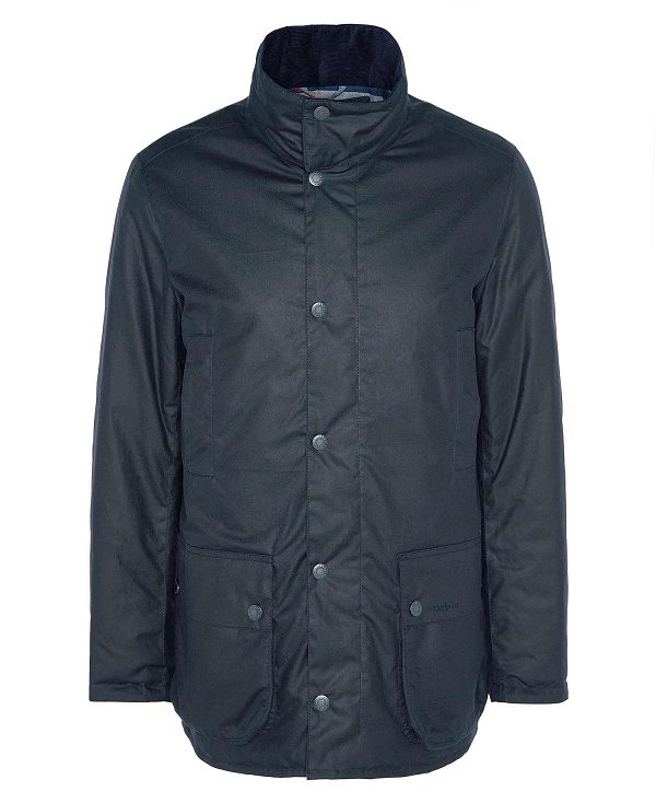 Barbour Beaufort Waxed Mac Classic Navy | BABO87266