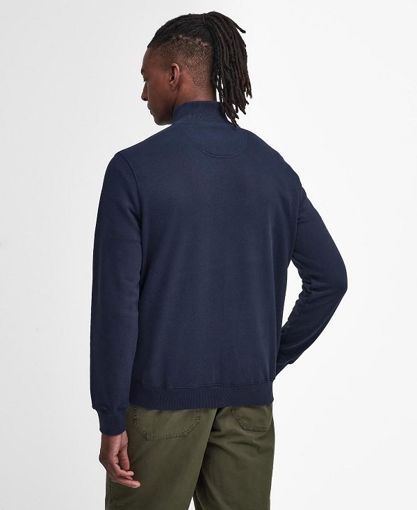 Barbour Beckhill Half-zip Sweatshirt Classic Navy | BABO88475