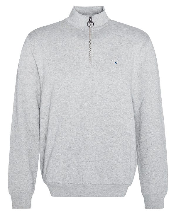 Barbour Beckhill Half-zip Sweatshirt Grey Marl | BABO88476