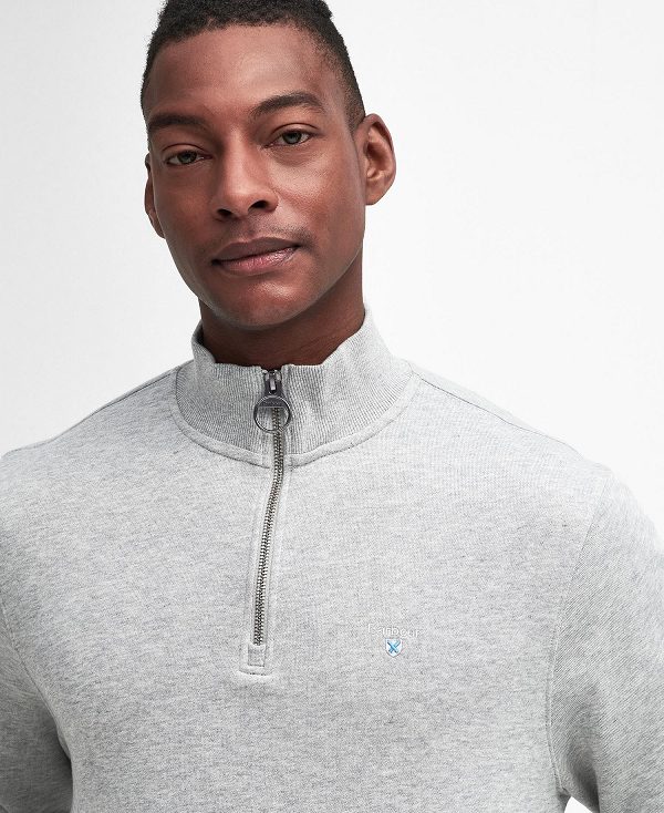 Barbour Beckhill Half-zip Sweatshirt Grey Marl | BABO88476