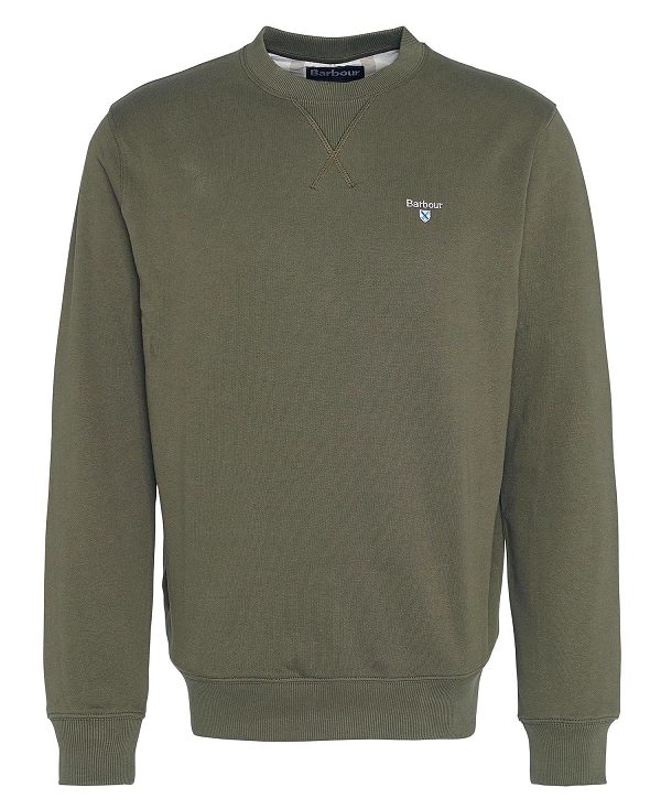 Barbour Beckhill Sweatshirt Olive | BABO88484