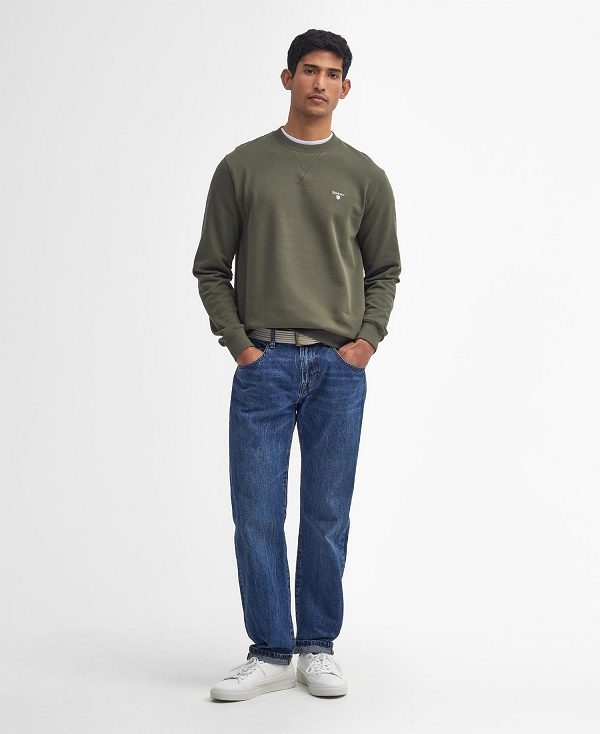 Barbour Beckhill Sweatshirt Olive | BABO88484