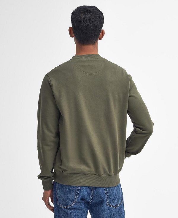 Barbour Beckhill Sweatshirt Olive | BABO88484