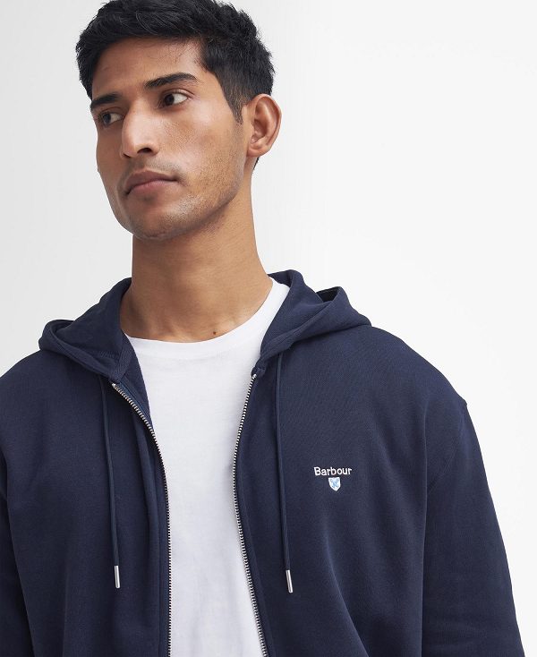 Barbour Beckhill Zip-up Hoodie Classic Navy | BABO88480