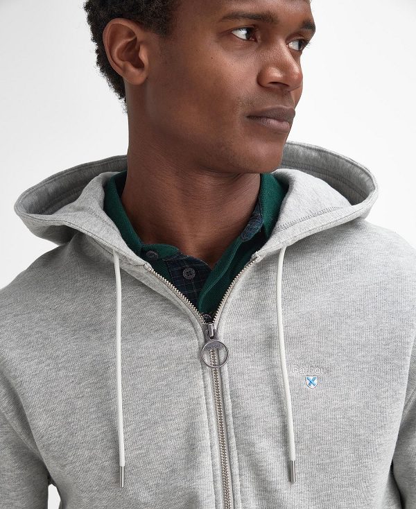 Barbour Beckhill Zip-up Hoodie Grey | BABO88473