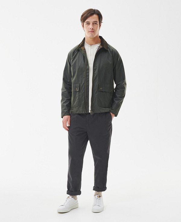 Barbour Bedale Short Wax Jacket Fern | BABO87222