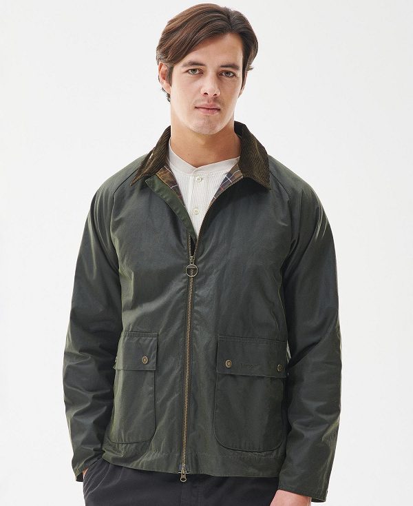 Barbour Bedale Short Wax Jacket Fern | BABO87222