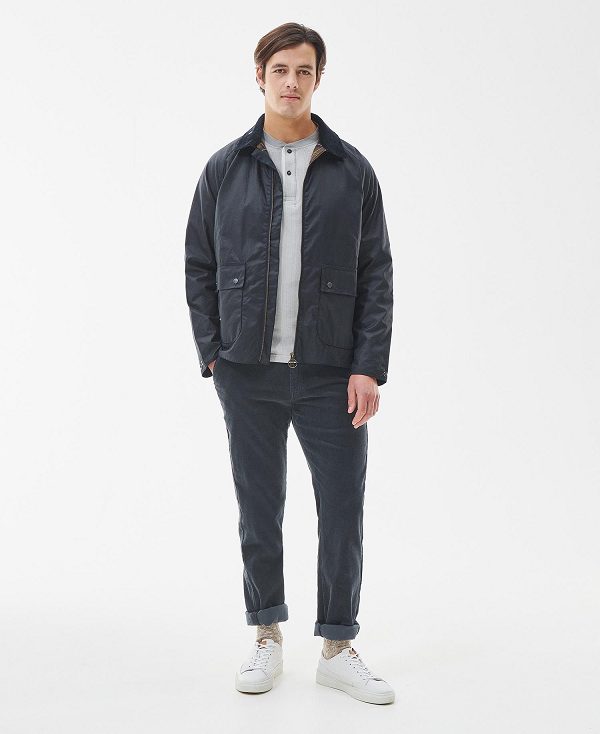 Barbour Bedale Short Wax Jacket Navy | BABO87230