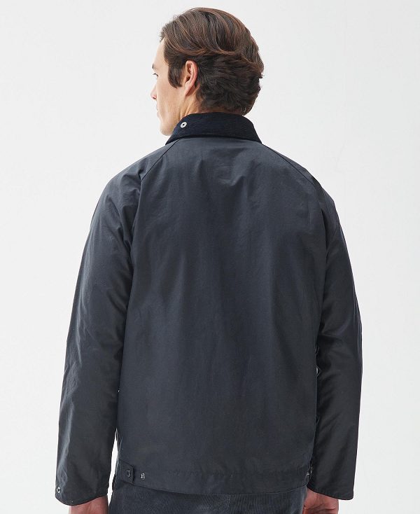 Barbour Bedale Short Wax Jacket Navy | BABO87230