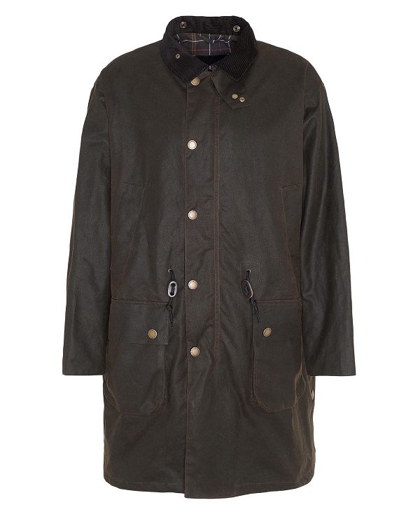 Barbour Bedale Waxed Trench Coat Olive | BABO87271