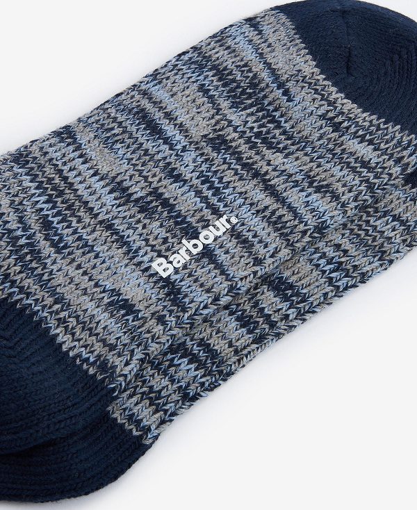 Barbour Bedrock Boot Socks Navy Mix | BABO89146