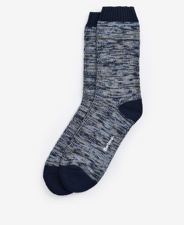 Barbour Bedrock Boot Socks Navy Mix | BABO89146