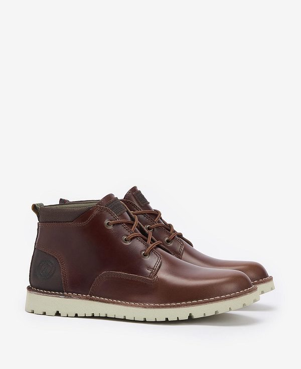 Barbour Bedrock Derby Boots Dark Brown | BABO88872