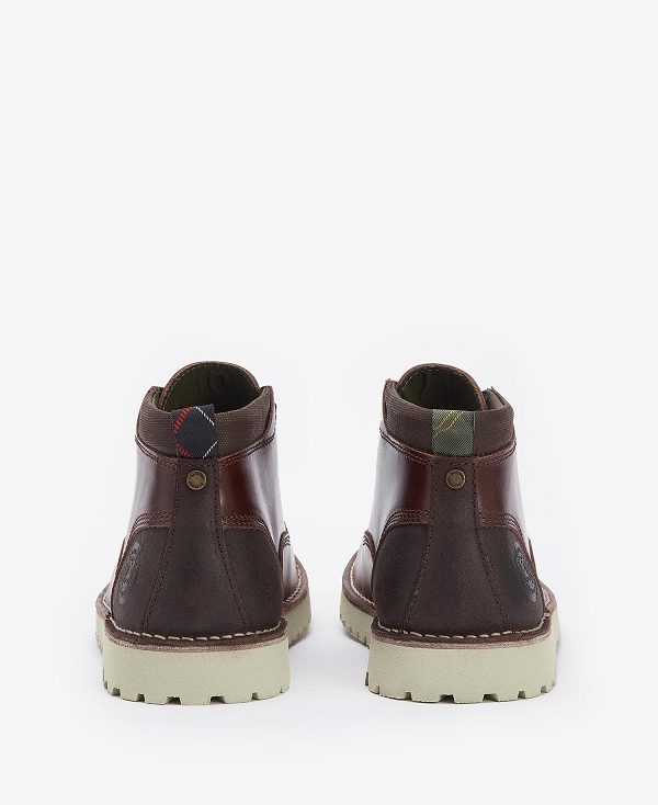 Barbour Bedrock Derby Boots Dark Brown | BABO88872