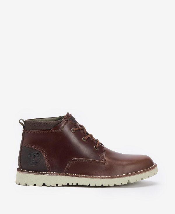 Barbour Bedrock Derby Boots Dark Brown | BABO88872