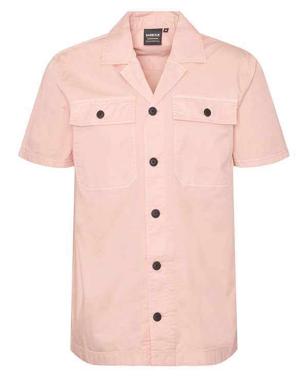 Barbour Belmont Regular Short-sleeved Shirt Peach Nectar | BABO87741