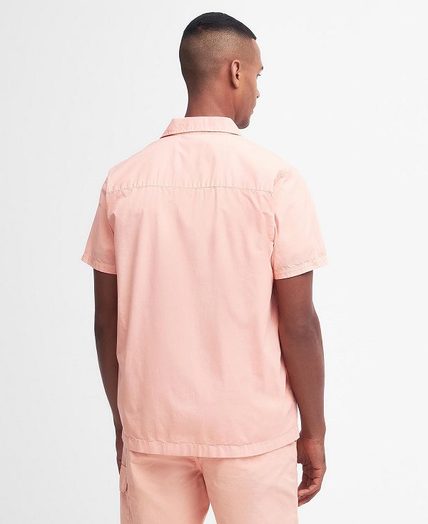 Barbour Belmont Regular Short-sleeved Shirt Peach Nectar | BABO87741