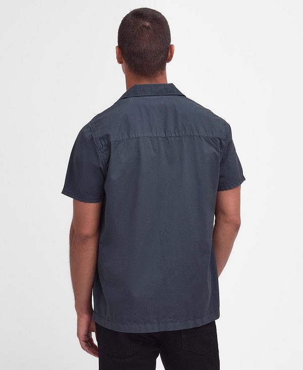 Barbour Belmont Regular Short-sleeved Shirt Navy | BABO87744