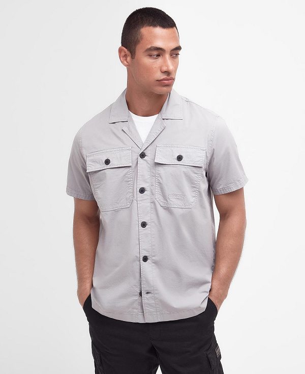 Barbour Belmont Regular Short-sleeved Shirt Ultimate Grey | BABO87747