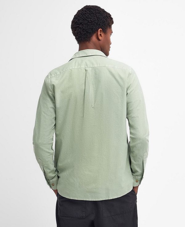 Barbour Bentham Long-sleeved Shirt Agave Green | BABO87683