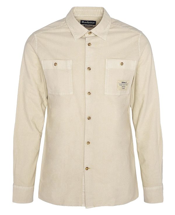 Barbour Bentham Long-sleeved Shirt Putty | BABO87682