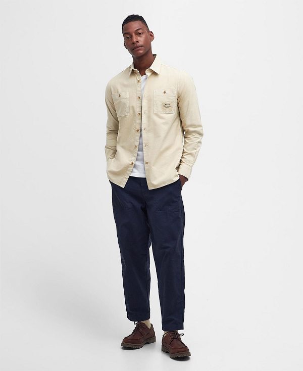 Barbour Bentham Long-sleeved Shirt Putty | BABO87682