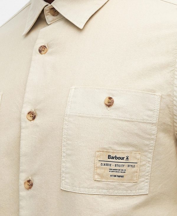 Barbour Bentham Long-sleeved Shirt Putty | BABO87682