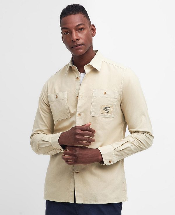 Barbour Bentham Long-sleeved Shirt Putty | BABO87682