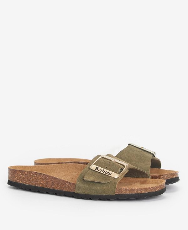 Barbour Benton Sandals Olive | BABO89896