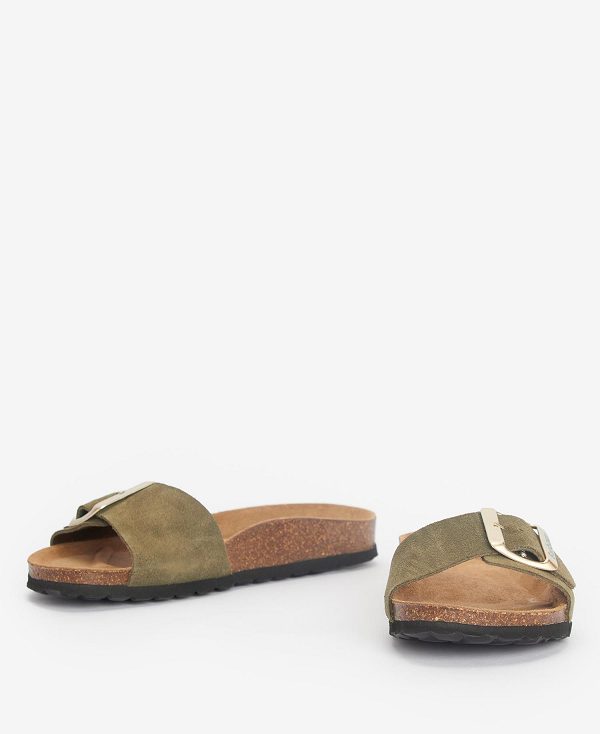 Barbour Benton Sandals Olive | BABO89896