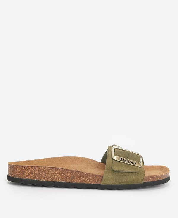 Barbour Benton Sandals Olive | BABO89896