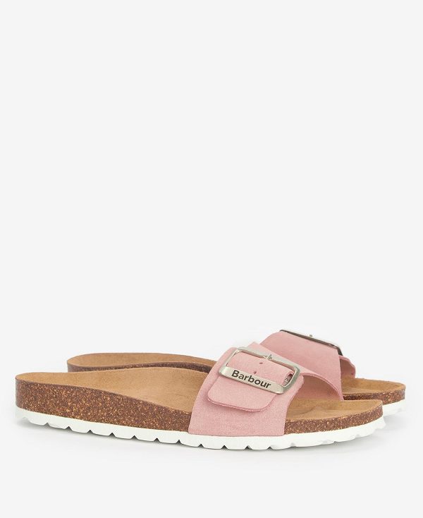 Barbour Benton Sandals Pink Suede | BABO89895