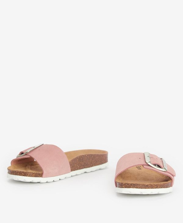 Barbour Benton Sandals Pink Suede | BABO89895