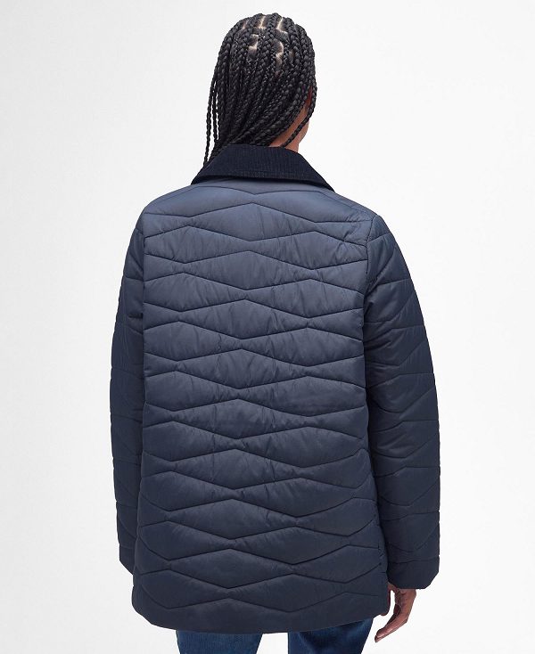 Barbour Berryman Quilted Jacket Dark Navy | BABO89284