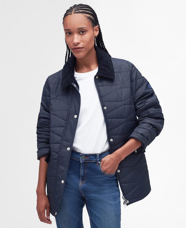 Barbour Berryman Quilted Jacket Dark Navy | BABO89284