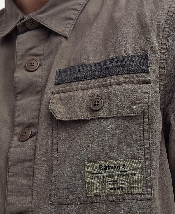 Barbour Bidlam Overshirt Tarmac | BABO87956