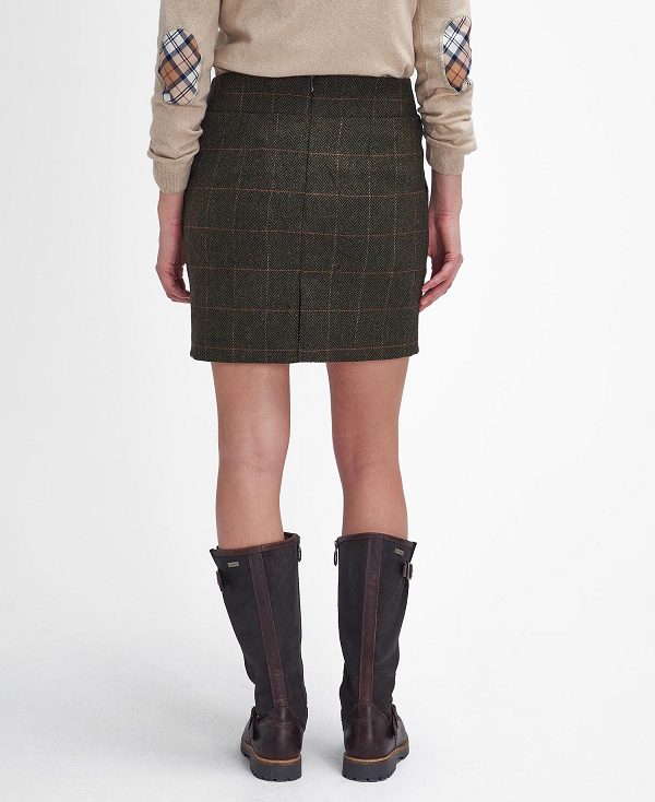 Barbour Birch Mini Skirt Spiced Pumpkin Check | BABO89651