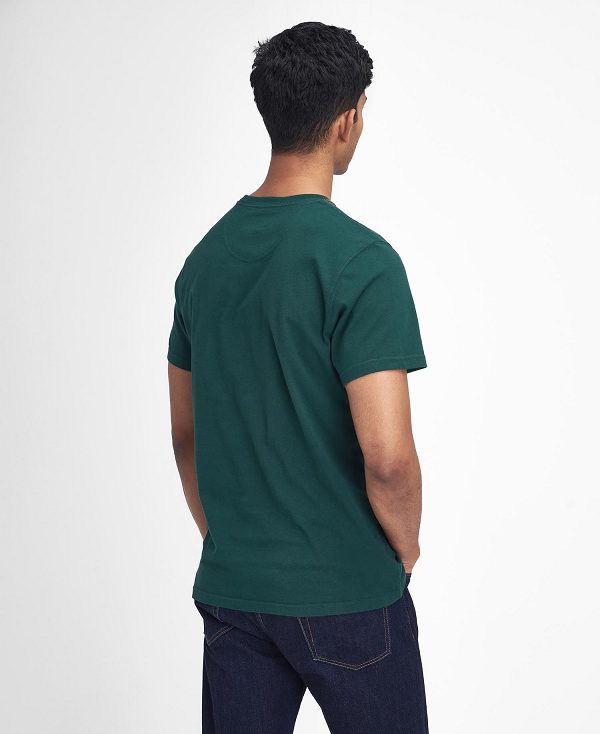 Barbour Blaine Tartan T-shirt Green | BABO88399